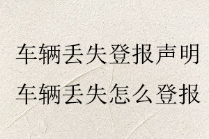 車輛丟失登報聲明,車輛丟失怎么登報找我要登報網(wǎng)