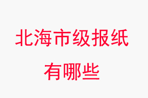 北海報紙有哪些，北海市級報紙有哪些找我要登報網