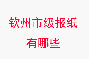 欽州報紙有哪些，欽州市級報紙有哪些找我要登報網(wǎng)