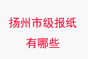 揚州報紙有哪些,揚州市級報紙有哪些找我要登報網