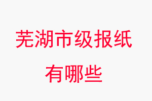 蕪湖報(bào)紙有哪些，蕪湖市級(jí)報(bào)紙有哪些找我要登報(bào)網(wǎng)