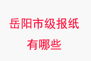 岳陽報紙有哪些，岳陽市級報紙有哪些找我要登報網