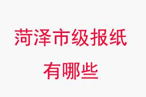 菏澤報紙有哪些,菏澤市級報紙有哪些找我要登報網