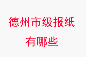 德州報紙有哪些,德州市級報紙有哪些找我要登報網