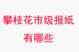 攀枝花報紙有哪些,攀枝花市級報紙有哪些找我要登報網
