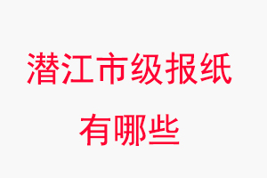 潛江報紙有哪些，潛江市級報紙有哪些找我要登報網