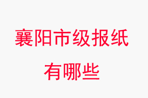 襄陽報紙有哪些,襄陽市級報紙有哪些找我要登報網