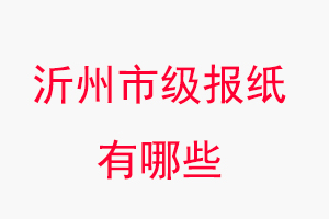 沂州報紙有哪些，沂州市級報紙有哪些找我要登報網(wǎng)