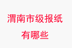 渭南報紙有哪些，渭南市級報紙有哪些找我要登報網(wǎng)