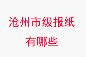 滄州報紙有哪些,滄州市級報紙有哪些找我要登報網